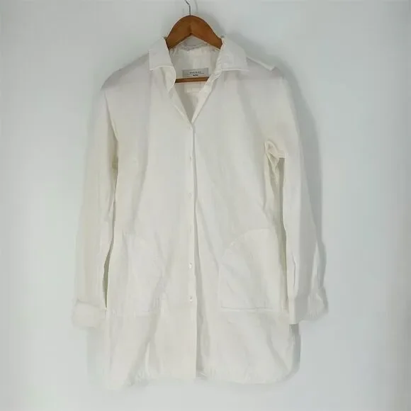 Max Mara Weekend Women's White Button Down Shirt Tunic Dress, size S - Picture 3 of 9